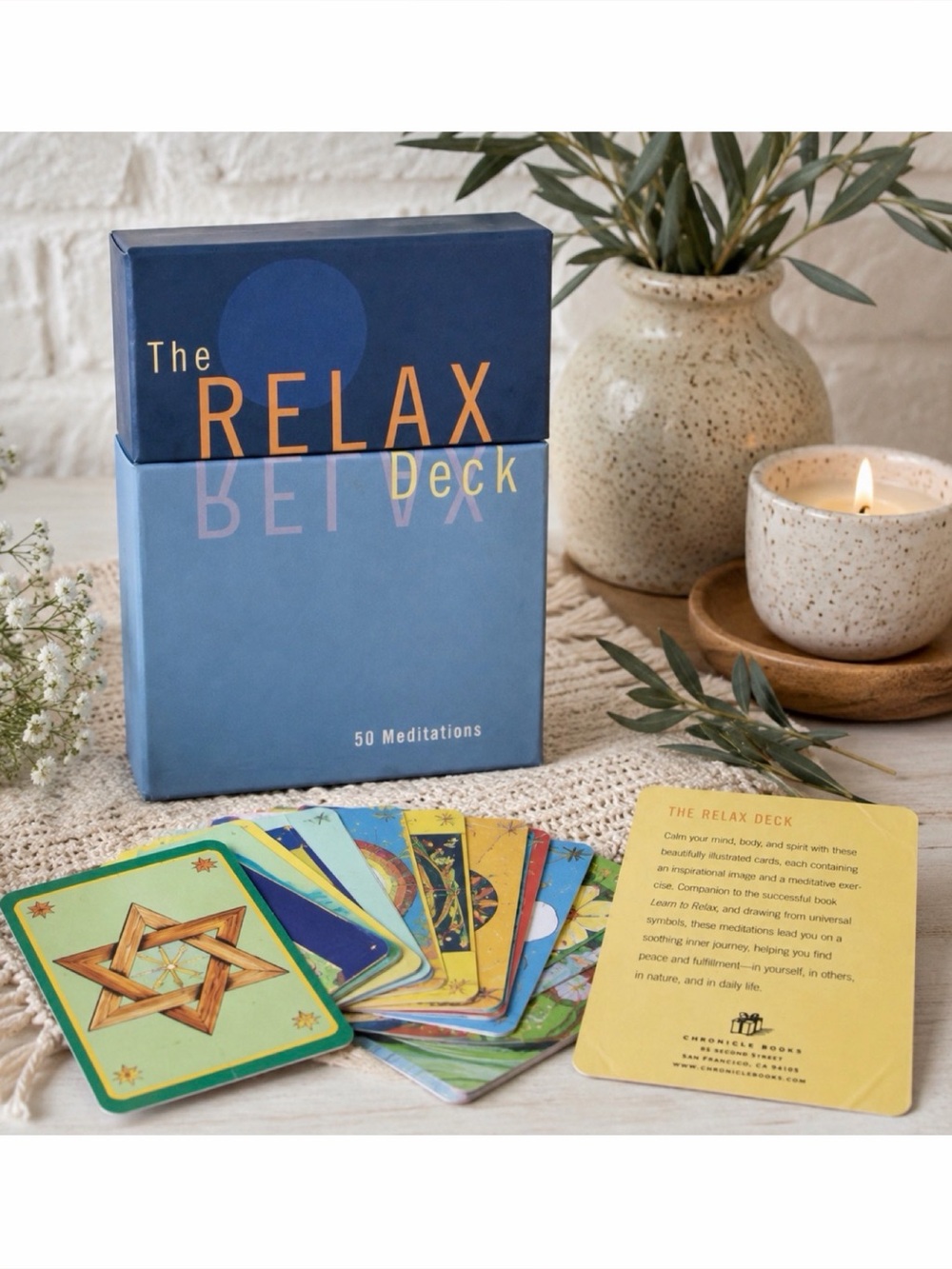 (VTG) CHRONICLE BOOKS • The Relax Deck 50 Mindfulness Meditation Cards, OS